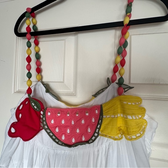 Farm Rio - Off-White Fruits Richelieu Sleeveless Maxi Dress - Picture 12 of 15